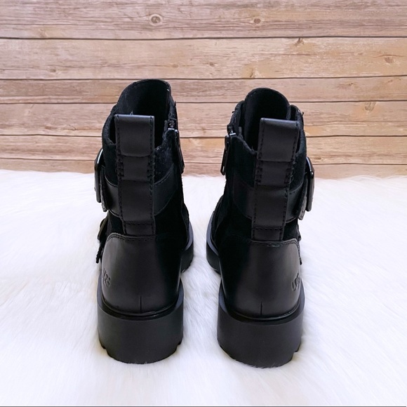 UGG Women’s Zorrah Black Combat Boots - Picture 6 of 7